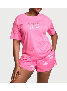 Піжама Cotton Short Tee-Jama Set Hollywood Pink Flamingos