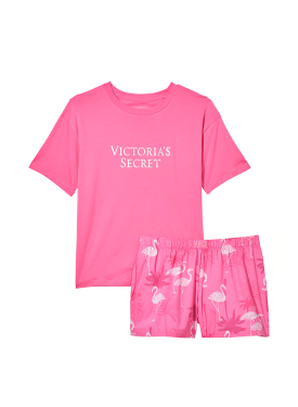 Пижама Cotton Short Tee-Jama Set Hollywood Pink Flamingos