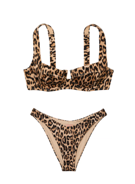 Купальник Mix & Match Full Coverage Bikini Top & Brazilian Bikini Bottom Leopard