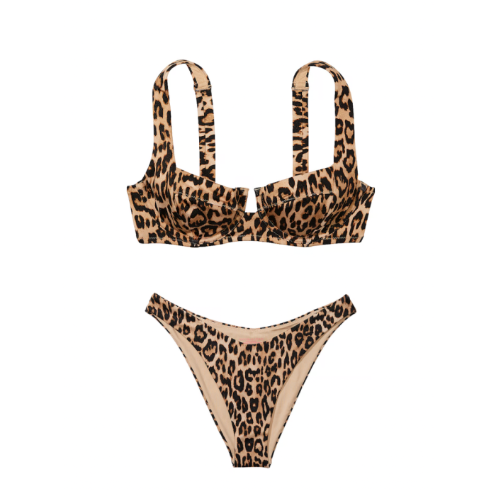 Купальник Mix & Match Full Coverage Bikini Top & Brazilian Bikini Bottom Leopard