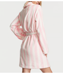 Халат Short Cozy Robe Pink Stripes