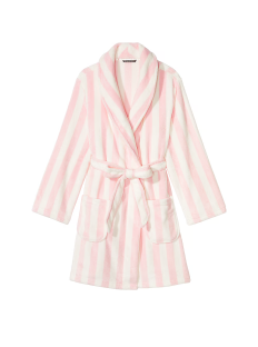 Халат Short Cozy Robe Pink Stripes