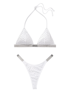 Купальник Bride Shine Triangle Bikini Top & Thong Bikini Bottom White