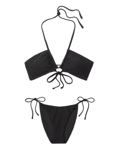 Купальник Mix Match Multiway Halter Bikini Top & Cheeky Bikini Bottom Black