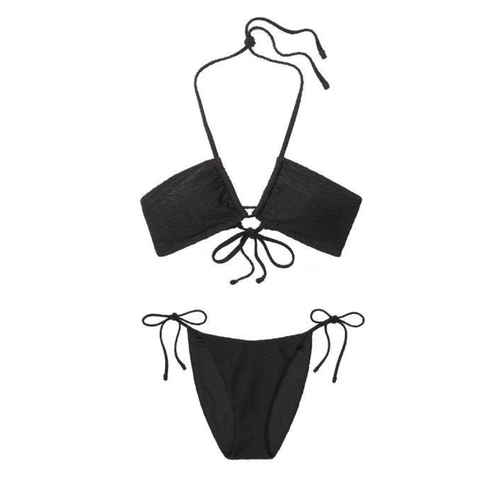 Купальник Mix Match Multiway Halter Bikini Top & Cheeky Bikini Bottom Black