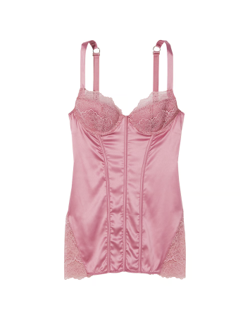 Пеньюар Stretch Satin Corset Mini Slip Dusk Mauve