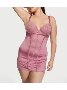 Пеньюар Stretch Satin Corset Mini Slip Dusk Mauve