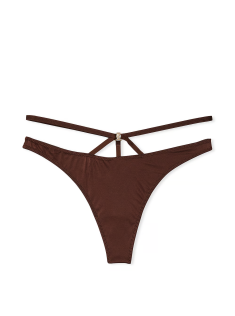 Трусики So Obsessed Strappy Thong Panty Dark Brown