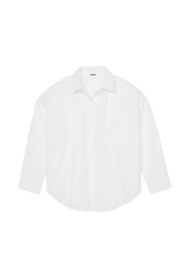 Рубашка Cotton Poplin Oversized Button-Down Sleepshirt Optic White