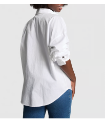 Сорочка Cotton Poplin Oversized Button-Down Sleepshirt Optic White