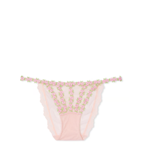 Трусики Rosebud Embroidery String Bikini Panty Pink Fizz