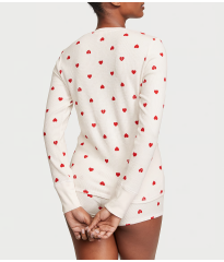 Пижама Thermal Short Pajama Set Coconut White Hearts