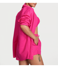 Костюм Boyfriend Shirt Dress & Cover-Up Shorts Forever Pink