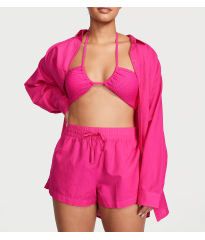 Костюм Boyfriend Shirt Dress & Cover-Up Shorts Forever Pink