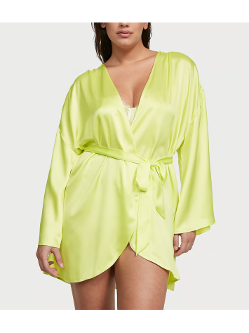 Сатиновий халат Satin Short Robe Neon