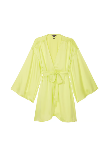 Сатиновий халат Satin Short Robe Neon