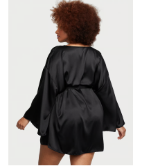 Сатиновый халат Satin Short Robe Black