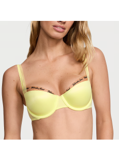Комплект белья Logo Embroidery Lightly Lined Balconette Bra Set Citron Glow