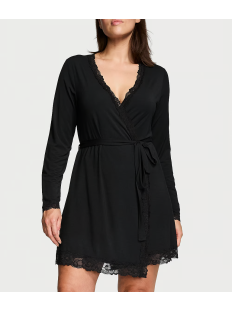 Халат Modal Lace-Trim Robe Black