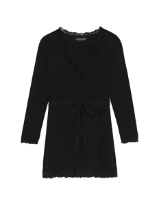 Халат Modal Lace-Trim Robe Black