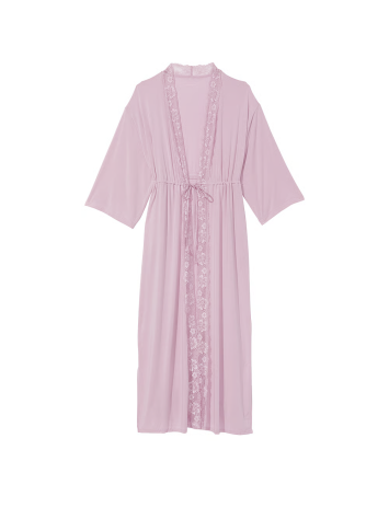 Халат Modal Lace-Trim Long Robe Lavander