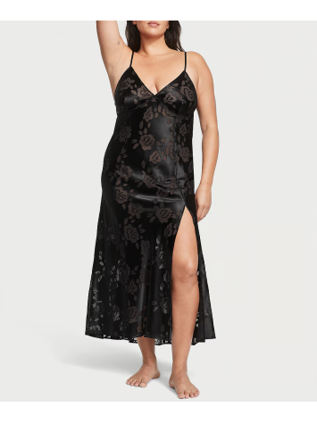 Пеньюар VS Archives Burnout Satin Slip Black