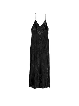 Пеньюар VS Archives Burnout Satin Slip Black