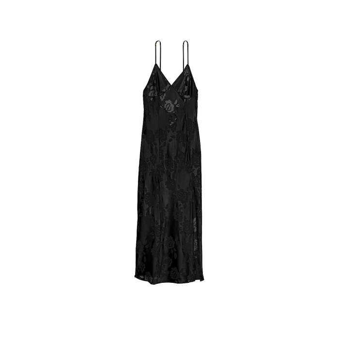 Пеньюар VS Archives Burnout Satin Slip Black