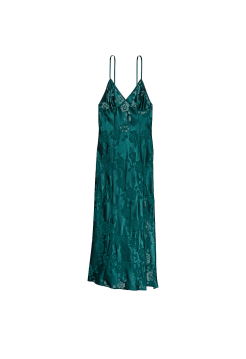 Пеньюар VS Архів Burnout Satin Slip Deepest Green