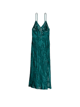 Пеньюар VS Архів Burnout Satin Slip Deepest Green