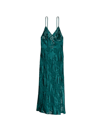 Пеньюар VS Архів Burnout Satin Slip Deepest Green