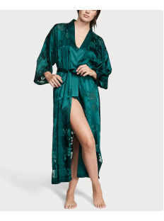 Халат VS Archives Burnout Satin Robe Deepest Green