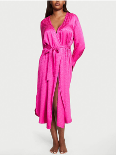 Халат Icon Satin Long Robe Fuchsia Frenzy
