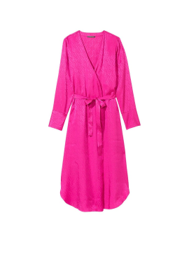 Халат Icon Satin Long Robe Fuchsia Frenzy