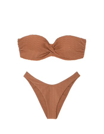 Купальник Mix & Match Twist Push-Up Bandeau Top & Brazilian Bikini Bottom Caramel