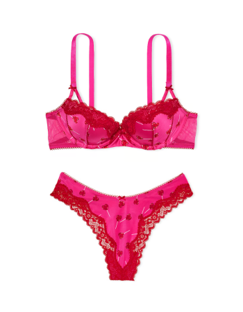 Комплект белья VICTORIA'S SECRET Tease Push-Up Bra Set Pink Lollipops