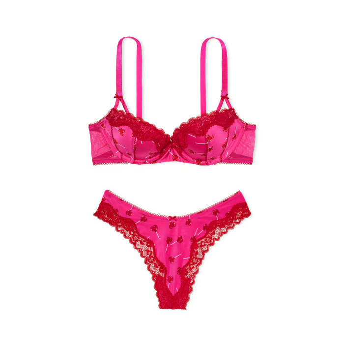 Комплект білизни VICTORIA'S SECRET Tease Push-Up Bra Set Pink Lollipops