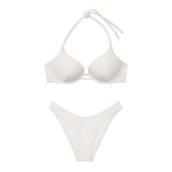 Купальник Mix & Match Bombshell Push-Up Bikini Top & Brazilian Bikini Bottom Coconut White