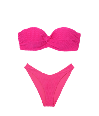 Купальник Mix & Match Twist Push-Up Bandeau Top & Brazilian Bikini Bottom Forever Pink