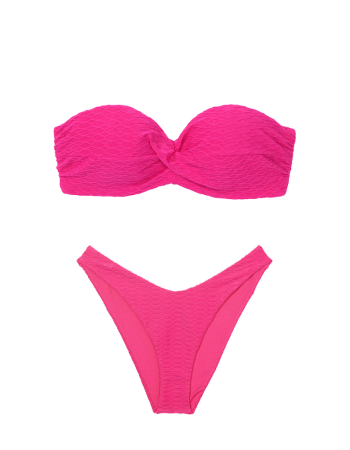 Купальник Mix & Match Twist Push-Up Bandeau Top & Brazilian Bikini Bottom Forever Pink