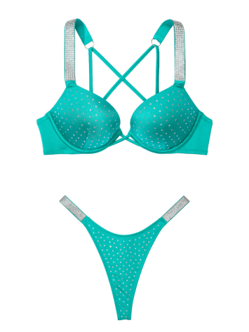 Купальник Shine Strap Bombshell Push-Up Bikini Top & Thong