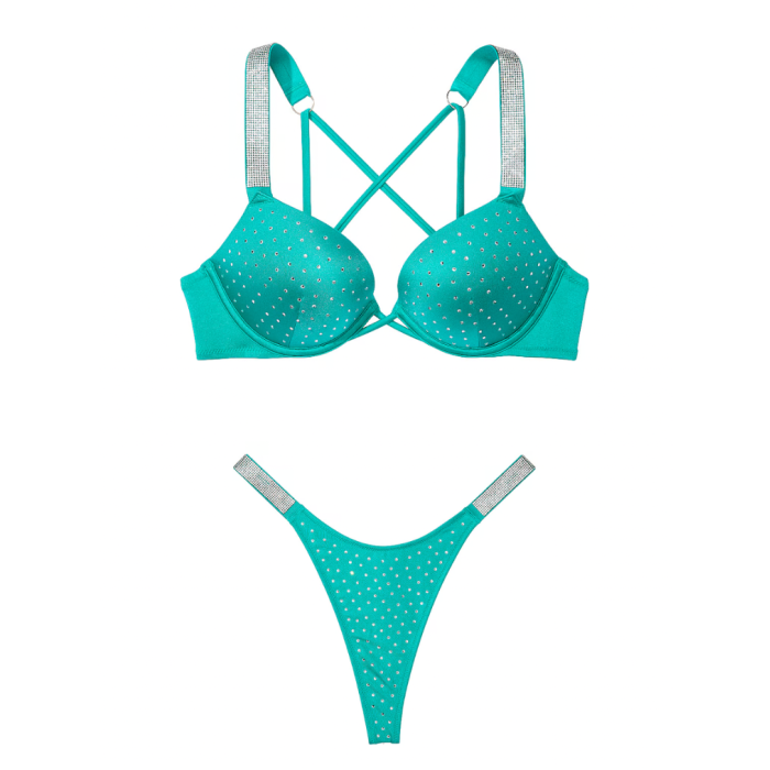 Купальник Shine Strap Bombshell Push-Up Bikini Top & Thong