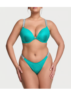 Купальник Shine Strap Bombshell Push-Up Bikini Top & Thong Bikini Bottom Capri Sea