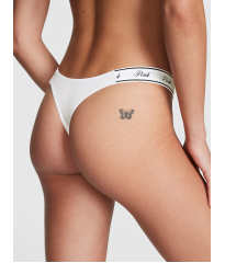 Трусики High-Leg Thong Panty White