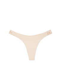 Трусики Logo Cotton High-Leg Thong Panty Marzipan