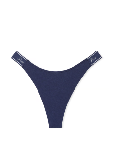 Трусики Logo Cotton High-Leg Thong Panty Midnight Navy