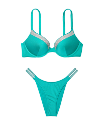 Купальник Shine-Trim Push-Up Bikini Top & Brazilian Bikini Bottom Capri Sea