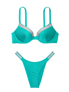 Купальник Shine-Trim Push-Up Bikini Top & Brazilian Bikini Bottom Capri Sea