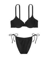 Купальник Mix & Match Icon Push-Up Bikini Top & Side-Tie Cheeky Bikini Bottom Black