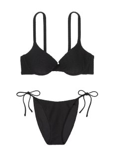 Купальник Mix & Match Icon Push-Up Bikini Top & Side-Tie Cheeky Bikini Bottom Black